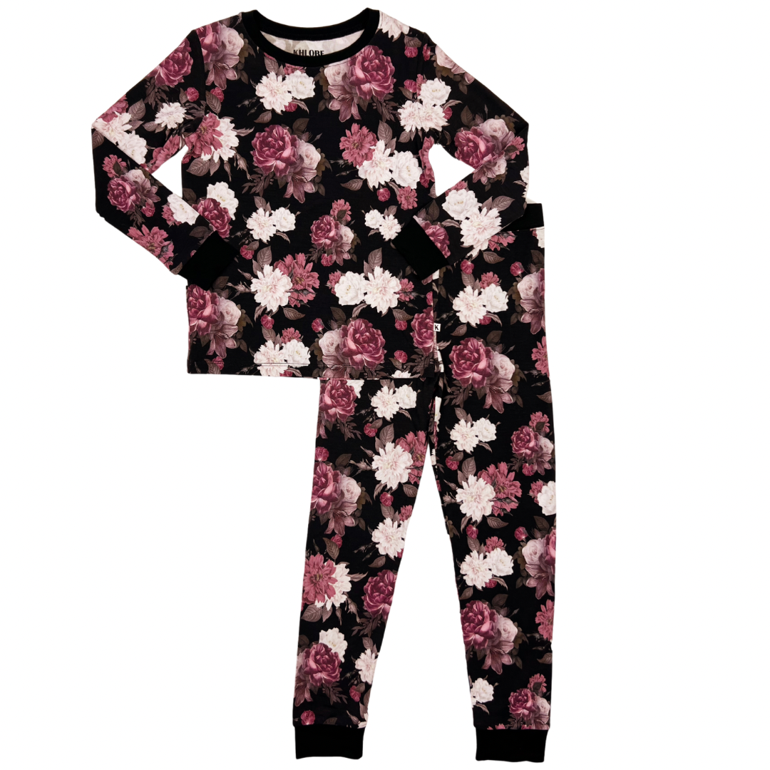Khlobe two piece pajama midnight peony
