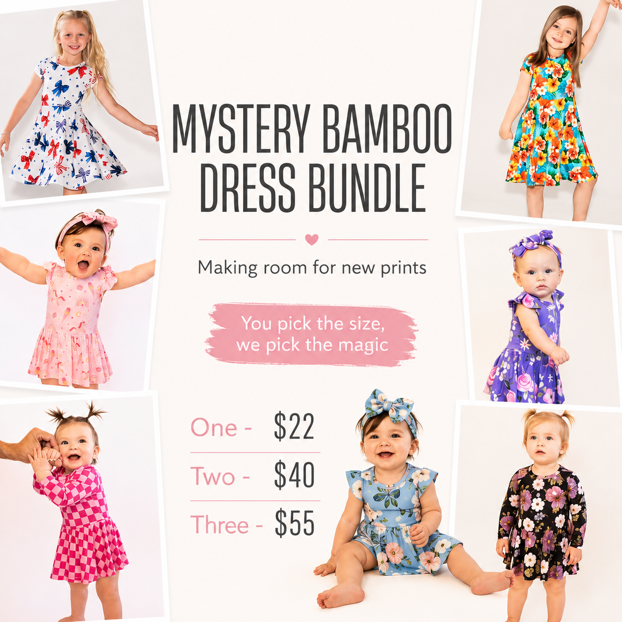 Mystery Bamboo Twirl Dress Bundles - 2 Pack