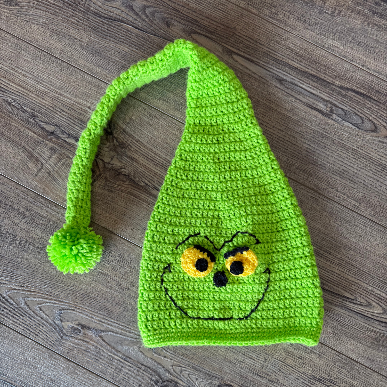 Grinch Crochet Beanie Hat