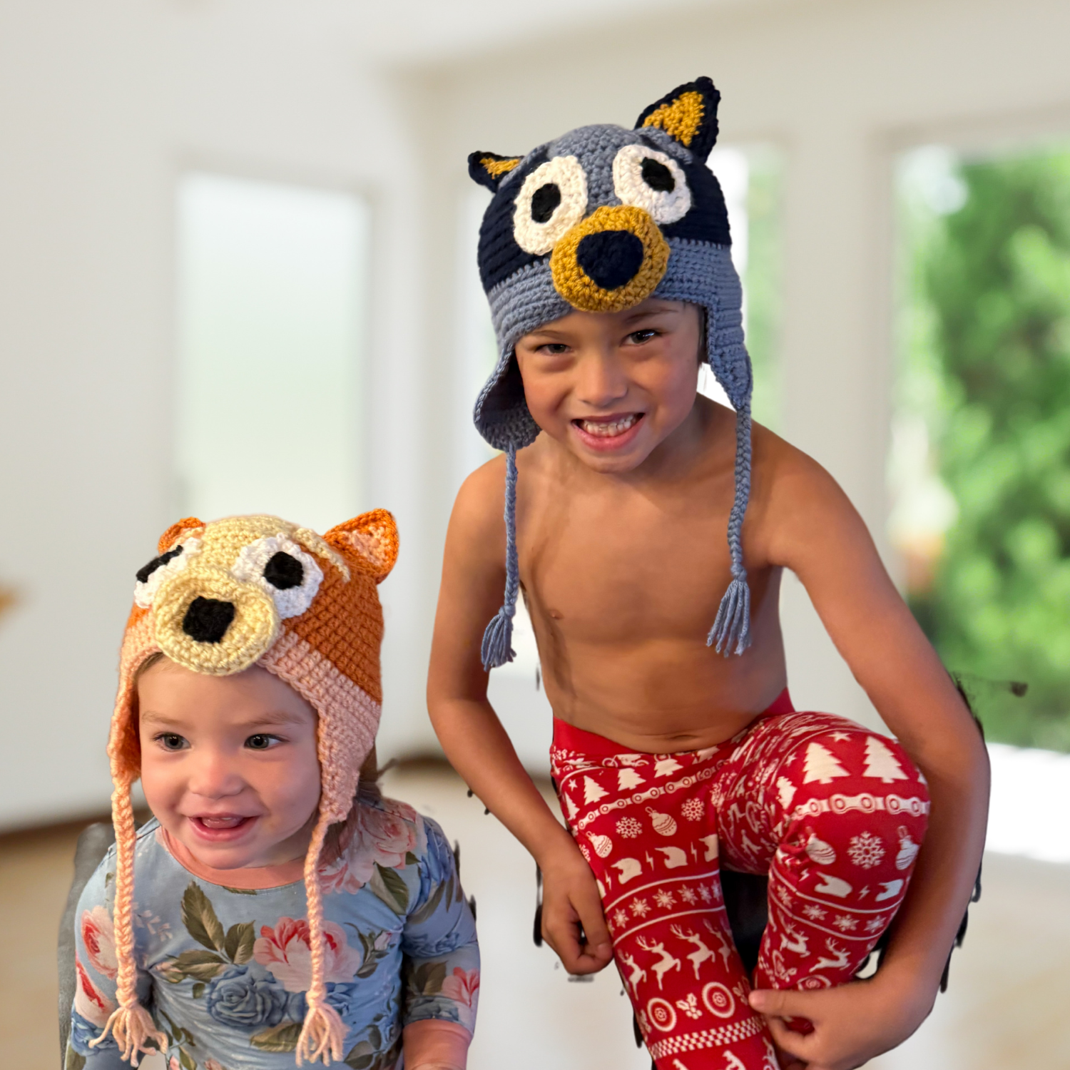 Blue & Red Heeler Crochet Hats