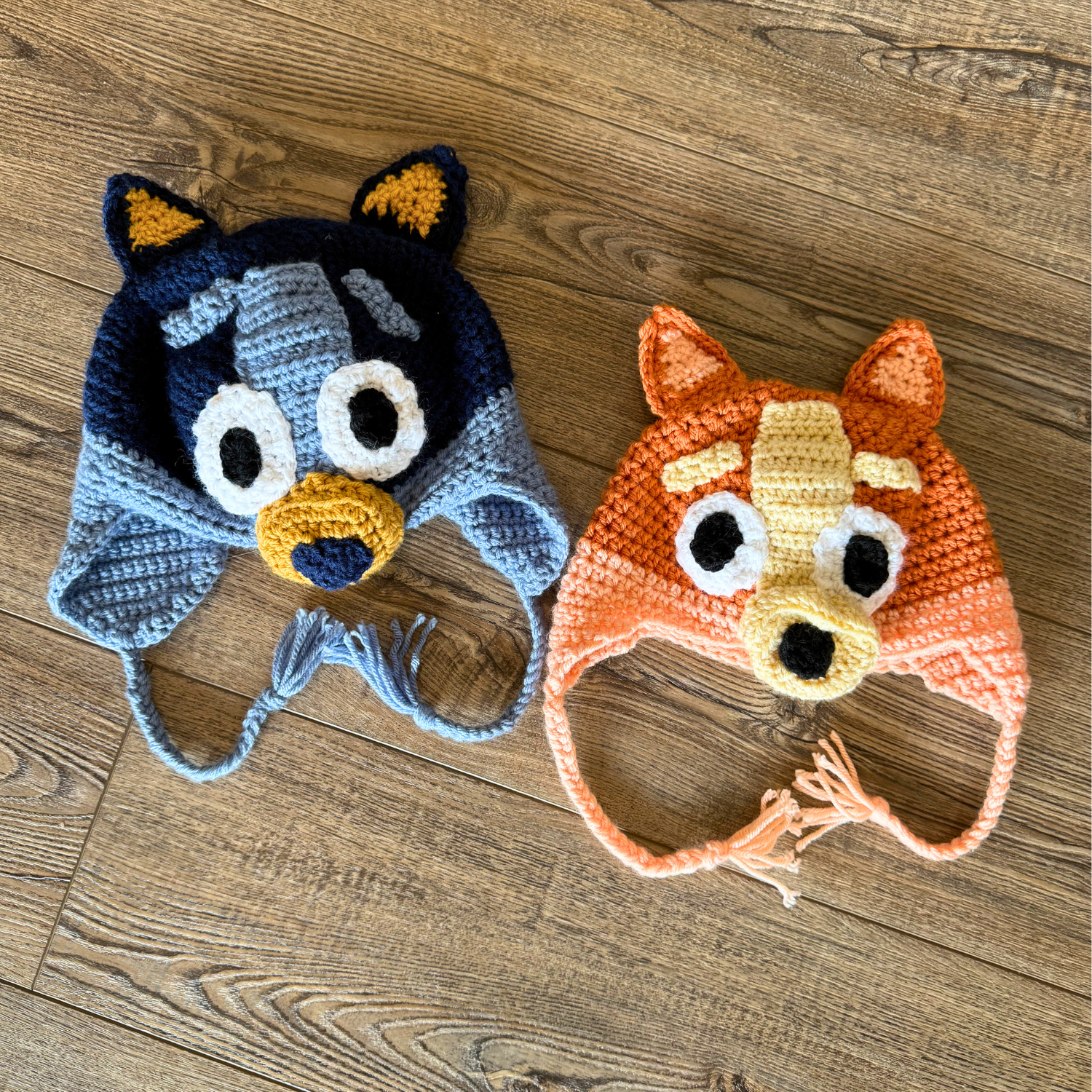 Blue & Red Heeler Crochet Hats